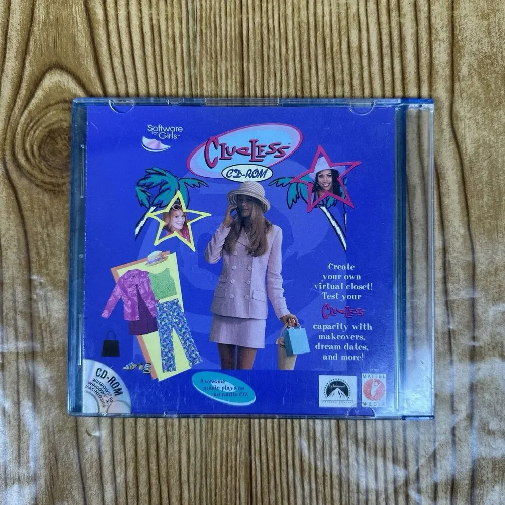 Vintage 1997 Mattel Clueless CD Rom Sabrina Teenage Witch Game Windows PC‎ Mac